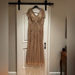 Christina Wu Elegance Style 17934, Mother of the Bride Gown, Champagne Size 16